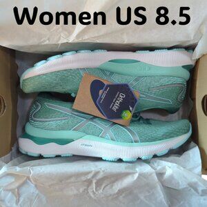 NWT Asics Gel Nimbus 24 Women Size US 8.5 Running Shoe Sage / Blue